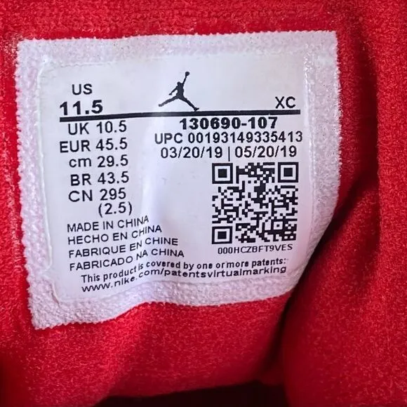 Air Jordan Retro 12 &quot;Fiba&quot; sneaker shoes mens size  11.5
