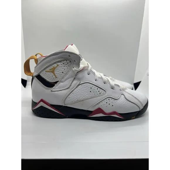Air Jordan Retro 7 Cardinals GS Youth Size 7Y White Red Athletic Shoes Sneakers