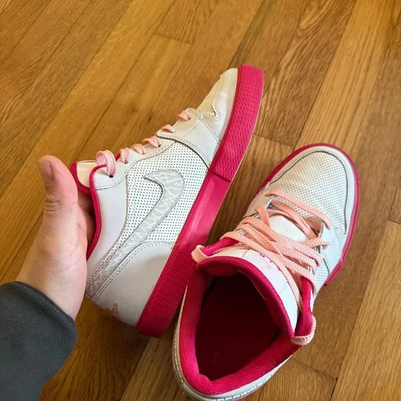 Air Jordan Retro V 1 White &amp; Pink Low OG Shoes
