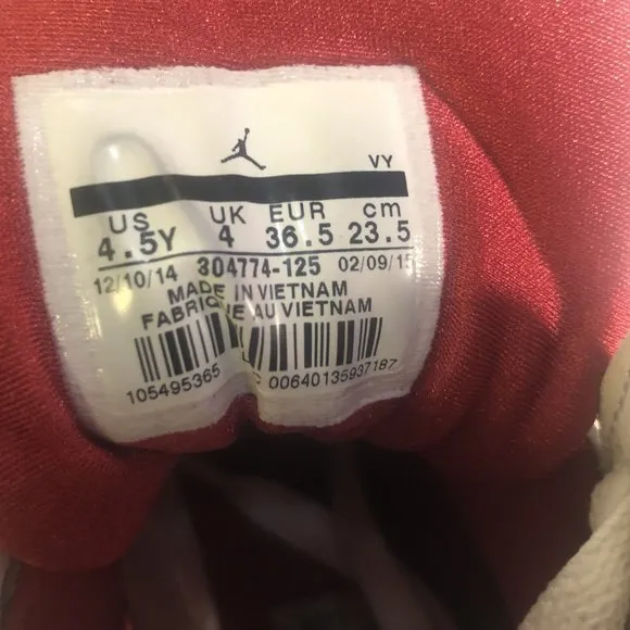 Air Jordan Retro VII 7 Hare 2015 304774-125 GS Size 4.5Y No Box Bugs Bunny