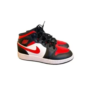 Air Jordan Boys GS 1 Mid Alternate Bred Toe Athletic Sneaker Shoes Size 5Y
