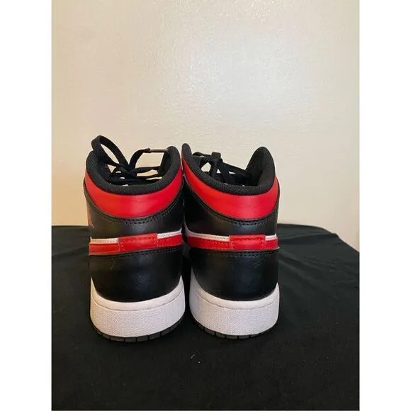 Air Jordan Boys GS 1 Mid Alternate Bred Toe Athletic Sneaker Shoes Size 5Y