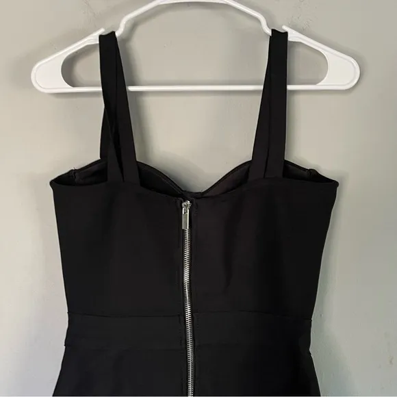 AKIRA Body Con Bandage Sheath Evening Dress Black Sz M