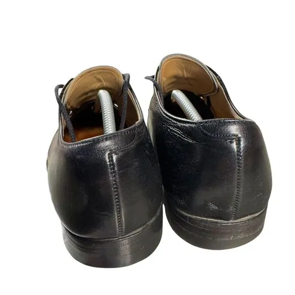 Alden 471 Mens 11 CE Moc Toe Blucher Oxford Black‎ Leather Lace Up Dress Shoes