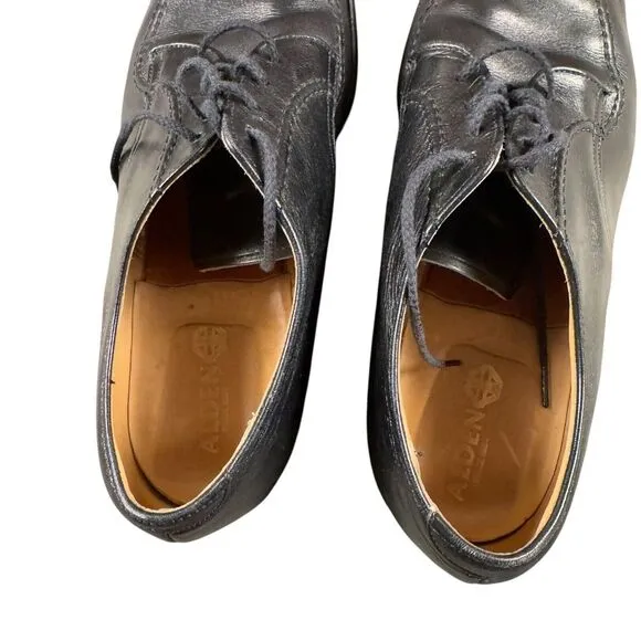 Alden 471 Mens 11 CE Moc Toe Blucher Oxford Black‎ Leather Lace Up Dress Shoes