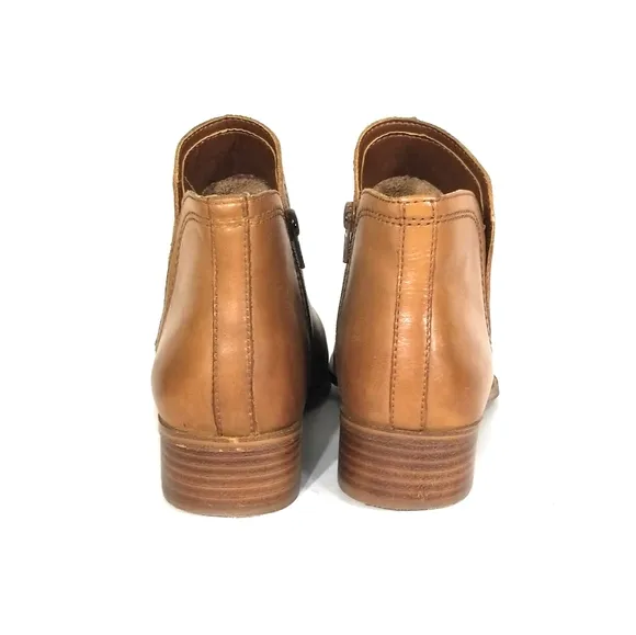 ALDO‎ Kaicien Tan Leather Boots Ankle Booties in Medium Brown Womens Size 8.5