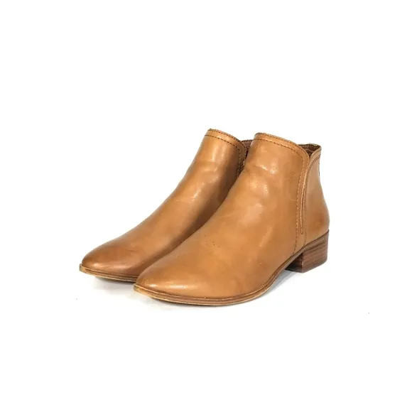ALDO‎ Kaicien Tan Leather Boots Ankle Booties in Medium Brown Womens Size 8.5