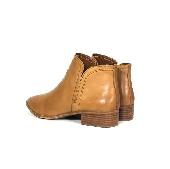 ALDO‎ Kaicien Tan Leather Boots Ankle Booties in Medium Brown Womens Size 8.5