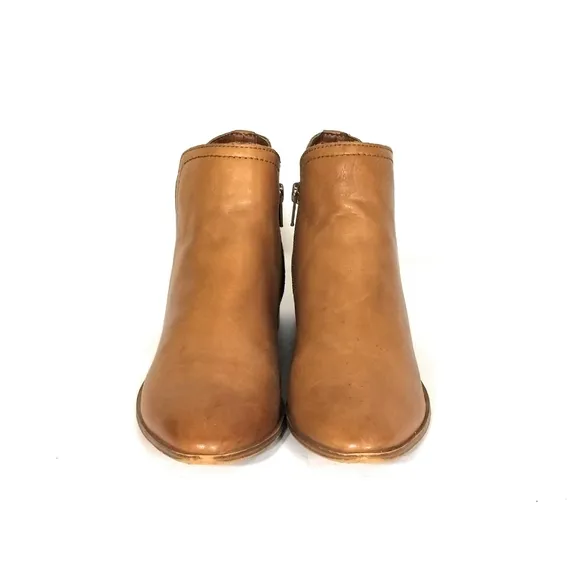 ALDO‎ Kaicien Tan Leather Boots Ankle Booties in Medium Brown Womens Size 8.5