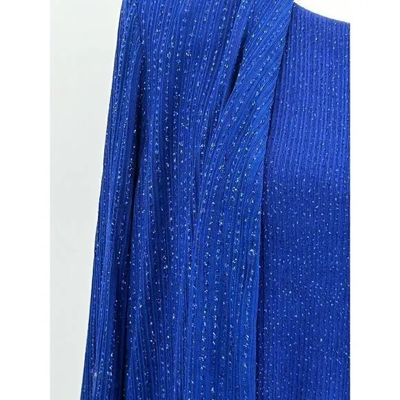 Alex Evenings Deep Royal Blue Glitter Embellished 2-Piece Jacket Gown Size 1200