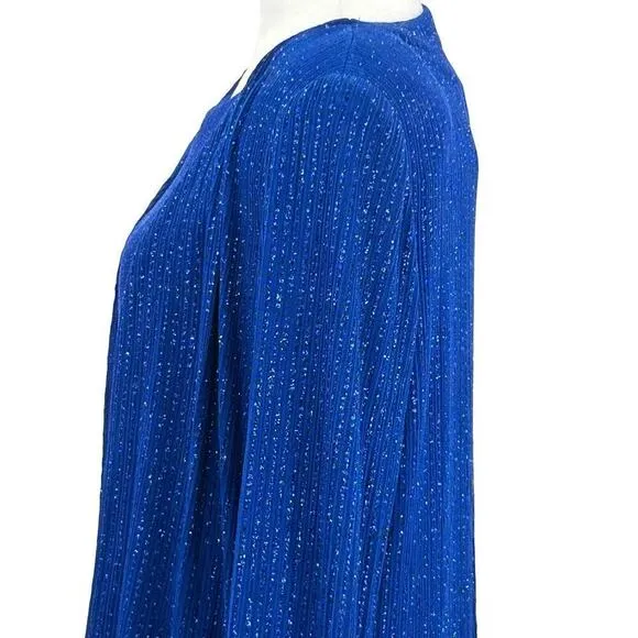 Alex Evenings Deep Royal Blue Glitter Embellished 2-Piece Jacket Gown Size 1200