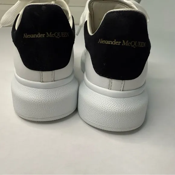 Alexander McQueen Kid’s White and Black Sneakers