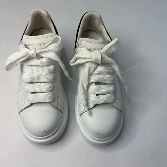 Alexander McQueen Kid’s White and Black Sneakers