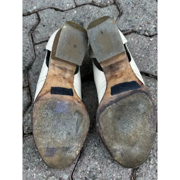ALEXANDER WANG Cream Ivory Leather Shoes Booties Sz EU 38 US 7.5-8