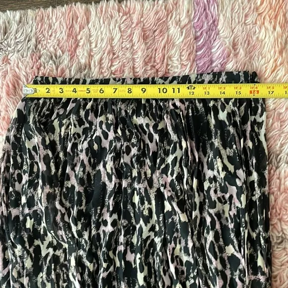 All Saints Leah Asymmetrical Leopard Print High Low Skirt