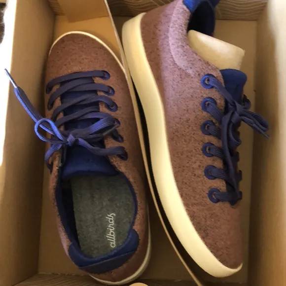 Allbirds Men's Wool Piper  Sneakers - Brown and Blue Great condition size -10