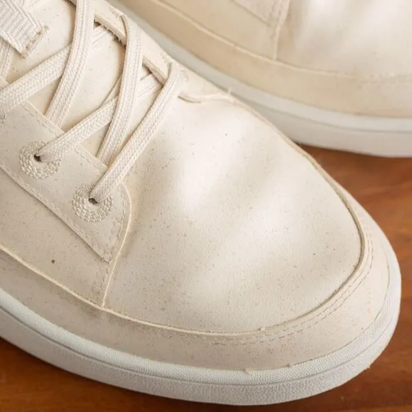 Allbirds Plant Paces Low Top Vegan Leather Casual Sneaker Shoes Mens SZ 11 Cream