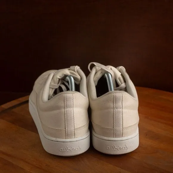 Allbirds Plant Paces Low Top Vegan Leather Casual Sneaker Shoes Mens SZ 11 Cream