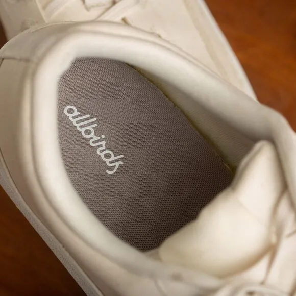 Allbirds Plant Paces Low Top Vegan Leather Casual Sneaker Shoes Mens SZ 11 Cream