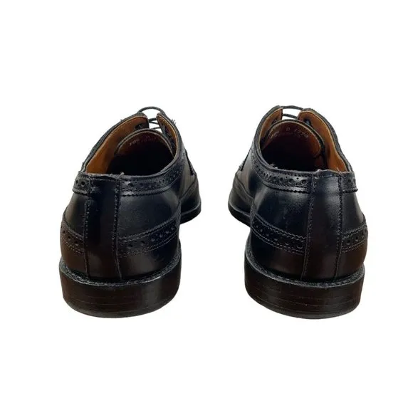 Allen Edmonds Black Leiden Wingtip Oxford Dress Shoes Leather Handcrafted 10.5B