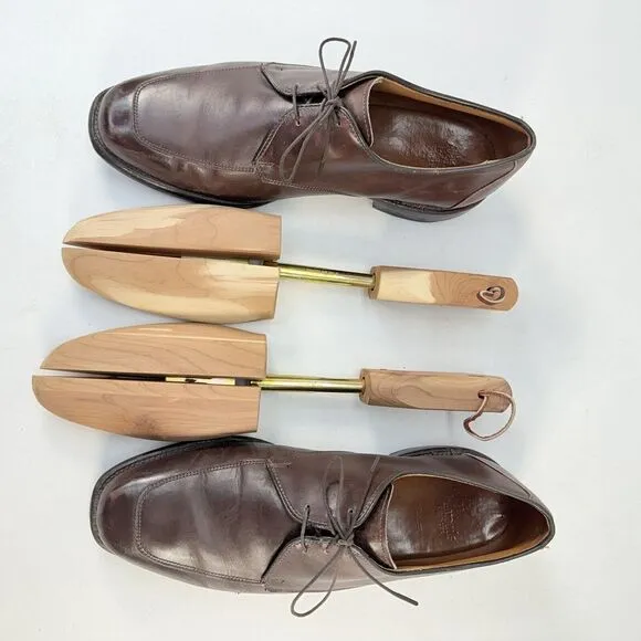 Allen Edmonds Burton Brown Leather Apron Toe Mens Blucher Dress Shoes 10