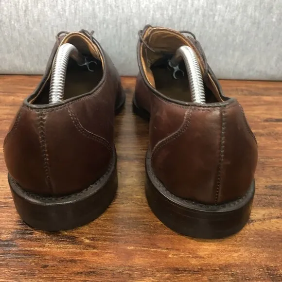 Allen Edmonds Burton Brown Leather‎ Apron Toe Mens Size 10 D Dress Shoes USA
