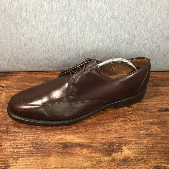 Allen Edmonds Burton Brown Leather‎ Apron Toe Mens Size 10 D Dress Shoes USA