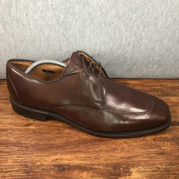 Allen Edmonds Burton Brown Leather‎ Apron Toe Mens Size 10 D Dress Shoes USA