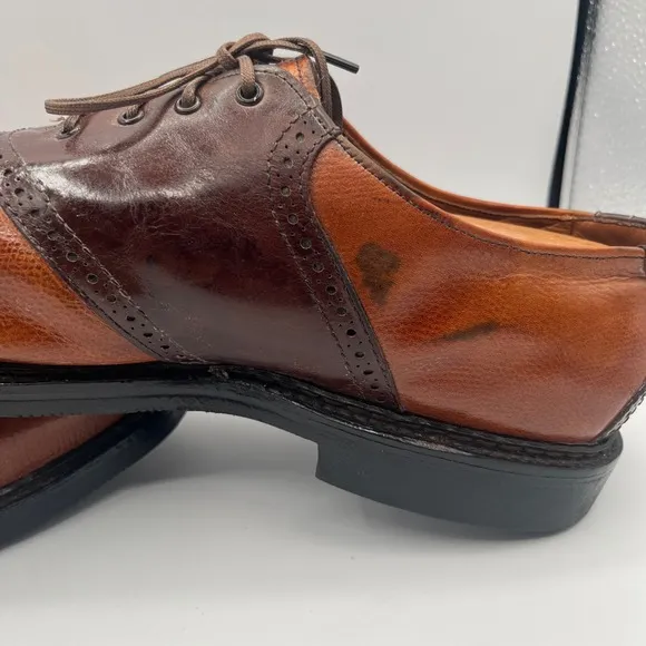 Allen Edmonds Corporate Casuals Saddle Leather Dress Shoes Oxford Brogue 13 B