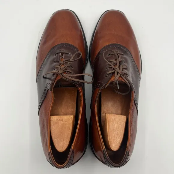 Allen Edmonds Corporate Casuals Saddle Leather Dress Shoes Oxford Brogue 13 B