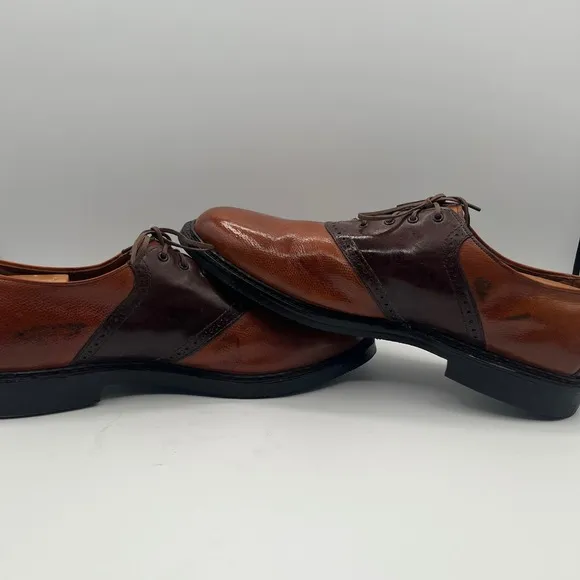 Allen Edmonds Corporate Casuals Saddle Leather Dress Shoes Oxford Brogue 13 B