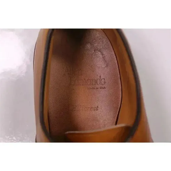 Allen Edmonds Hillcrest Honey Brown Bicycle Oxford Dress Shoes Men's US 11 EEE
