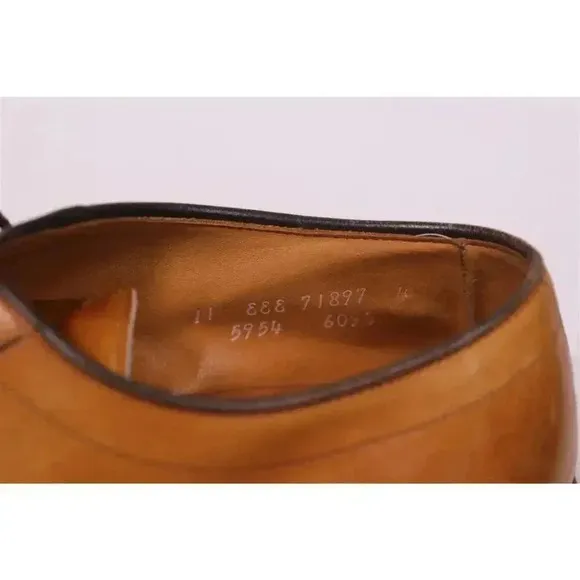 Allen Edmonds Hillcrest Honey Brown Bicycle Oxford Dress Shoes Men's US 11 EEE