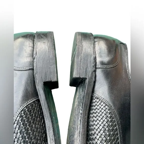 Allen Edmonds Lauderdale Woven Cap Dress Derby Leather Shoes Black Size 11 B