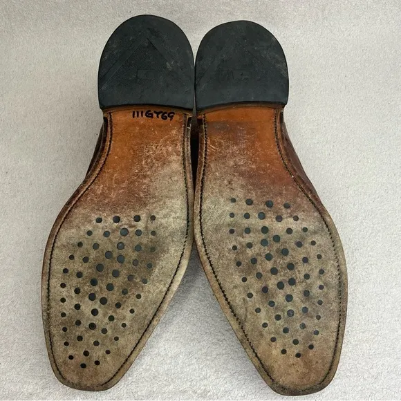 Allen Edmonds Leather Oxfords Dress Shoes-Brown Leather-Men’s 12-Business-Formal