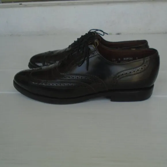 Allen Edmonds Lloyd Wingtip Oxford Dress Shoes Mens Size 9.5 D Black