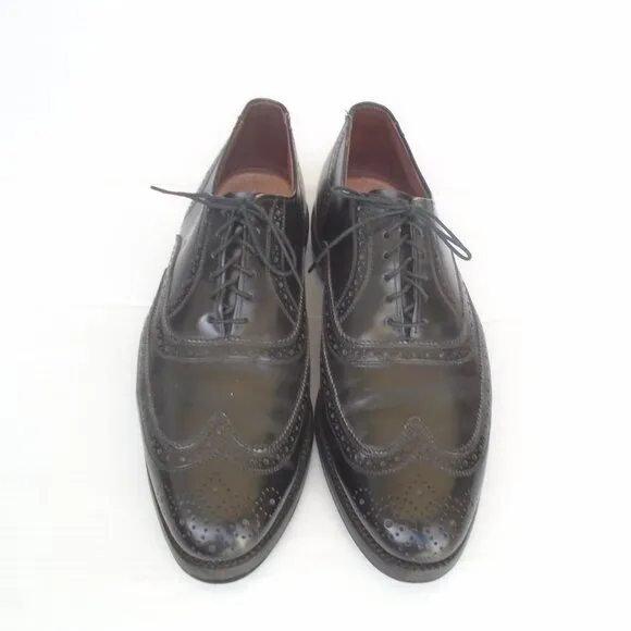 Allen Edmonds Lloyd Wingtip Oxford Dress Shoes Mens Size 9.5 D Black