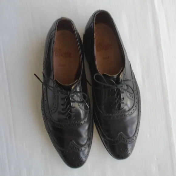 Allen Edmonds Lloyd Wingtip Oxford Dress Shoes Mens Size 9.5 D Black