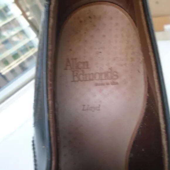 Allen Edmonds Lloyd Wingtip Oxford Dress Shoes Mens Size 9.5 D Black