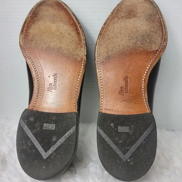 Allen Edmonds Manchester Mens Tassel Loafer 9.5 D Burdundy Calfskin Dress Shoes