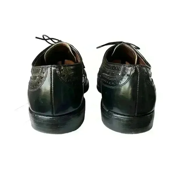 Allen Edmonds McAllister Black Brogue Wingtip Oxford Dress Shoes Sz 9 1/2