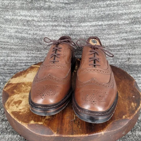 Allen Edmonds McTavish Wingtip Oxford Dress Shoes Leather Brown‎ Mens Size 11