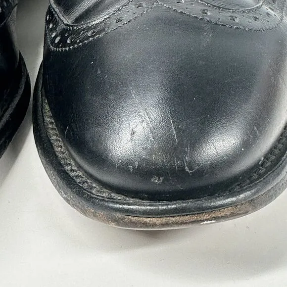 Allen Edmonds Men’s 10 D Birmingham Leather Oxford WingTip Dress Shoes Black