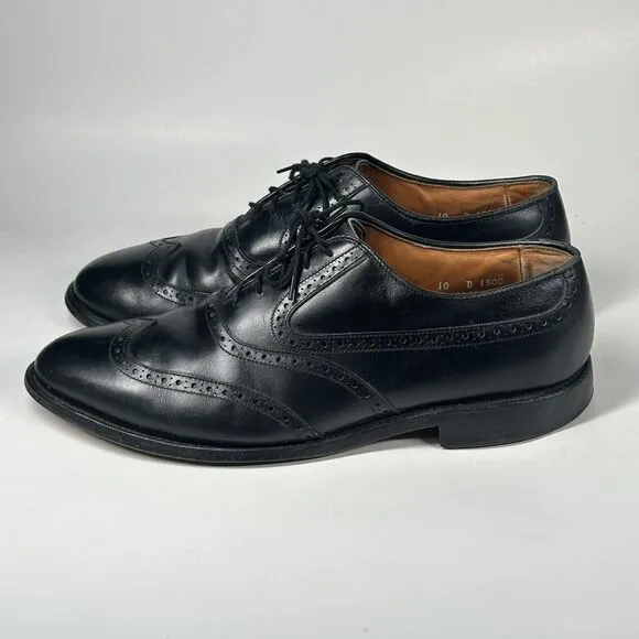 Allen Edmonds Men’s 10 D Birmingham Leather Oxford WingTip Dress Shoes Black