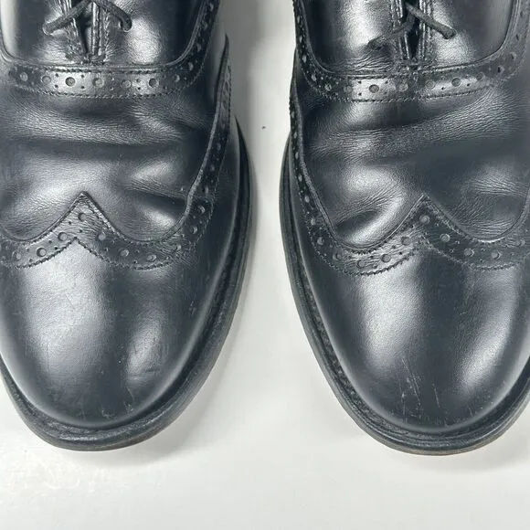 Allen Edmonds Men’s 10 D Birmingham Leather Oxford WingTip Dress Shoes Black