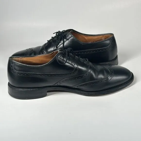 Allen Edmonds Men’s 10 D Birmingham Leather Oxford WingTip Dress Shoes Black