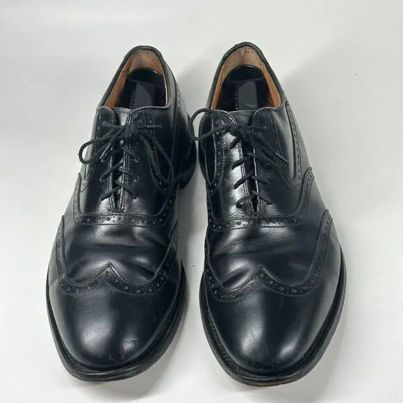 Allen Edmonds Men’s 10 D Birmingham Leather Oxford WingTip Dress Shoes Black