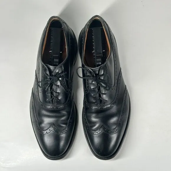 Allen Edmonds Men’s 10 D Birmingham Leather Oxford WingTip Dress Shoes Black