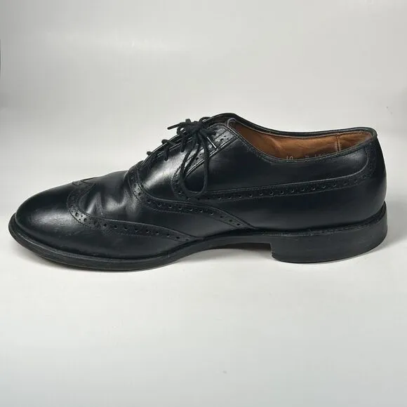 Allen Edmonds Men’s 10 D Birmingham Leather Oxford WingTip Dress Shoes Black