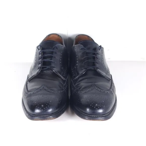 Allen Edmonds Men’s Ashland US 9,5D Black Leather Wingtip Derby Dress Shoes
